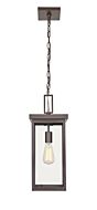 Barkeley One Light Outdoor Hanging Lantern in Powder Coated Bronze by Millennium