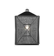 Caswell 1-Light Outdoor Wall Sconce in Powder Coated Black