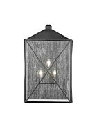 Caswell 3-Light Outdoor Wall Sconce in Powder Coated Black