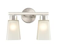 Millennium Coley 2 Light Bathroom Vanity Light in Brushed Nickel