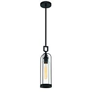 Eurofase Yasmin 1 Light Pendant in Black