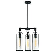 Eurofase Yasmin 3 Light Chandelier in Black