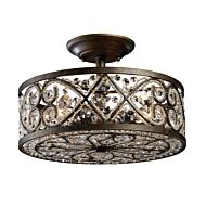 Amherst 4-Light Semi-Flush Mount in Antique Bronze