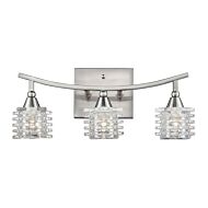 Matrix 3-Light Bathroom Vanity Light in Satin Nickel