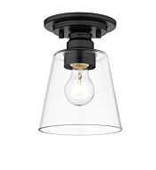 Z Lite Annora 1 Light Flush Mount Ceiling Light In Matte Black