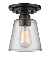 Z-Lite Annora 1-Light Flush Mount Ceiling Light In Olde Bronze