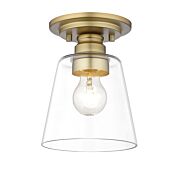 Z-Lite Annora 1-Light Flush Mount Ceiling Light In Olde Brass