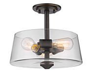 Z-Lite Annora 3-Light Semi Flush Mount Ceiling Light In Olde Bronze