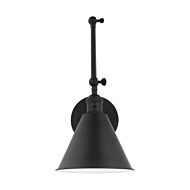 Salem One Light Wall Sconce in Midnight Black by Visual Comfort Studio