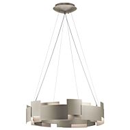 Kichler Moderne 26.5 Inch 2 Light Chandelier Round Pendant in Satin Nickel