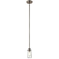 Kichler Braelyn 3.75 Inch Mini Pendant in Classic Pewter