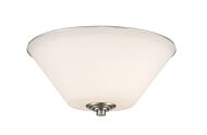 Z-Lite Jarra 2-Light Flush Mount Ceiling Light In Brushed Nickel