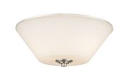 Z-Lite Jarra 3-Light Flush Mount Ceiling Light In Brushed Nickel