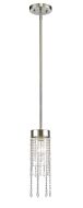 Z-Lite Siena 1-Light Mini Pendant Light In Brushed Nickel