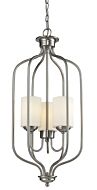 Z-Lite Cardinal 3-Light Pendant Light In Brushed Nickel