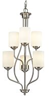 Z-Lite Cardinal 6-Light Chandelier In Brushed Nickel