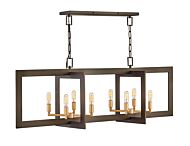 Hinkley Anders 8-Light Linear Chandelier In Metallic Matte Bronze