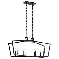 Abbotswell 8-Light Linear Chandelier in Black