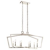 Abbotswell 8-Light Linear Chandelier in Polished Nickel