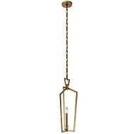 Kichler Abbotswell 10 Inch Pendant Light in Natural Brass