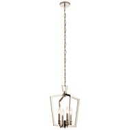 Abbotswell 4-Light Pendant in Polished Nickel