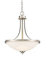 Z-Lite Bordeaux 3-Light Pendant Light In Brushed Nickel