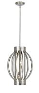 Z-Lite Moundou 4-Light Pendant Light In Brushed Nickel