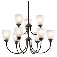 Kichler Jolie 9 Light Chandelier 2 Tier in Olde Bronze