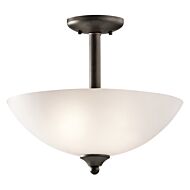 Kichler Jolie 2 Light Inverted Pendant/Semi Flush in Olde Bronze