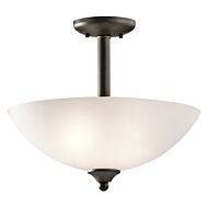 Jolie 2-Light LED Pendant with Semi-Flush in Olde Bronze