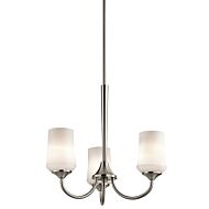 Kichler Aubrey 3 Light Chandelier in Brushed Nickel