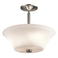 Kichler Aubrey 3 Light Semi Flush in Brushed Nickel