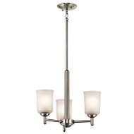 Kichler Shailene 3 Light Mini Chandelier in Brushed Nickel