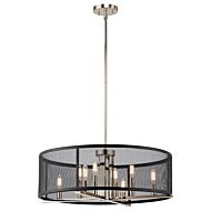 Kichler Titus 8 Light Drum Chandelier in Polished Nickel