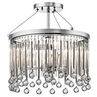 Piper 3-Light Semi-Flush Mount in Chrome