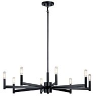 Erzo 8-Light Chandelier in Black