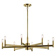 Kichler Erzo 8 Light Large Chandelier in Natural Brass