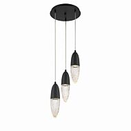 Ecrou 3-Light Chandelier in Black