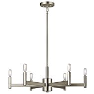 Kichler Erzo 6 Light Medium Chandelier in Satin Nickel