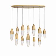 Ecrou 12-Light Chandelier in Gold