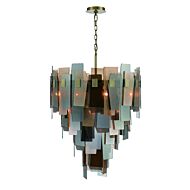 Eurofase Cocolina 19 Light Chandelier in Brass