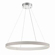 Verdura 1-Light LED Chandelier in Grey With White