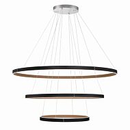 Verdura 1-Light LED Chandelier in Black With Brown