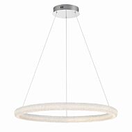 Sassi 1-Light LED Chandelier in Chrome