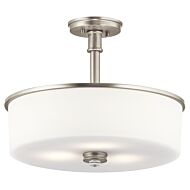 Kichler Joelson 3 Light Pendant/Semi Flush in Brushed Nickel