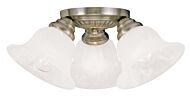 Edgemont 3-Light Ceiling Mount in Antique Brass