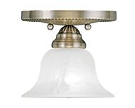 Edgemont 1-Light Ceiling Mount in Antique Brass