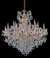 Crystorama Maria Theresa 19 Light 36 Inch Traditional Chandelier in Gold with Clear Spectra Crystals