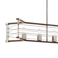 Kichler Lente 7 Light Industrial Chandelier in Brushed Nickel