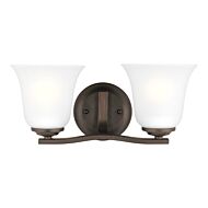 Emmons 2-Light Bathroom Vanity Light in Bronze